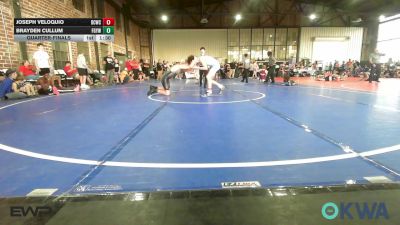 132 lbs Quarterfinal - Joseph Veloquio, Dark Cloud Wrestling Club vs Brayden Cullum, Fort Gibson Youth Wrestling