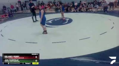 93-105 lbs Round 2 - Delaney Perry, Fort Campbell Wrestling Club vs Ann Mainville, Ground Zero Wrestling