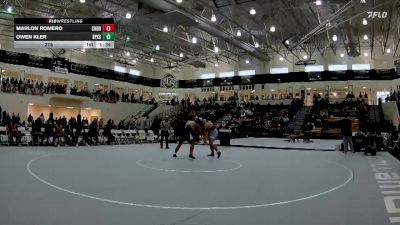 215 lbs Quarters & 1st Wb (16 Team) - Owen Kler, St Pius X School vs Marlon Romero, Charles Drew