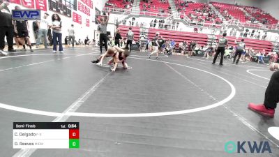 67 lbs Semifinal - Cayson Delgado, F-5 Grappling vs Dj Reeves, Midwest City Bombers Youth Wrestling Club