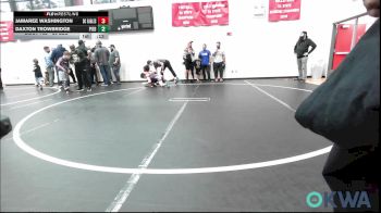 80 lbs Final - Jamaree Washington, Del City Little League Wrestling vs Daxton Trowbridge, Piedmont
