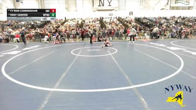 45 lbs Champ. Round 2 - Troy Hunter, Whitney Point Youth Wrestling Club vs Ty`Ron Cunningham, Olean Wrestling Club