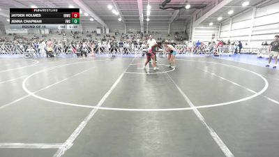 185 lbs Round Of 16 - Jayden Holmes, East Rowan Wrestling Club vs Jenna Chapman, Wrecking Crew Dream Crushers