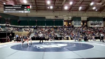 130 lbs 1st Place Match - Esther Clark, Northwest vs Anastasia Dakoulas, Rockville