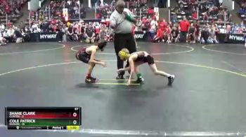 67 lbs Quarterfinals (8 Team) - Shane Clark, Clinton vs Cole Patrick, Hudson
