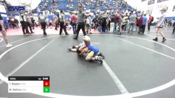 52 lbs Quarterfinal - Tyde Begley, Choctaw Ironman Youth Wrestling vs Maxon Rollins, Noble Takedown Club