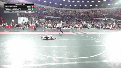 54 lbs Champ. Round 2 - Graier Vold, Milton Monsters Wrestling Club vs Logan Nickelotti, Westby Wrestling Club