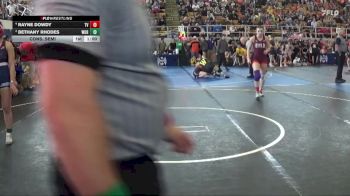 142 lbs Cons. Semi - Rayne Dowdy, Teays Valley vs Bethany Rhodes, Worthington