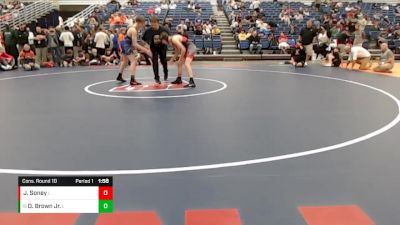 109 lbs Cons. Round 10 - Daniel Brown Jr., Howe Wrestling School vs Jackson Soney, Normal Community