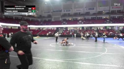 132 lbs Champ. Round 2 - Daniel Meier, Owyhee vs Leonardo Gonzalez, Centennial