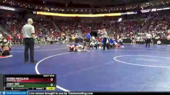 3 lbs Champ. Round 1 - Ayden Nicklaus, Davenport West vs Cody Hay, Bondurant-Farrar