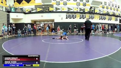 92 lbs Quarterfinal - Jaxon Smiley, Quaker Wrestling Club vs Reese Nunn, One On One Wrestling Club