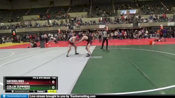 130 lbs Quarterfinal - Collin Summers, Moen Wrestling Academy vs Hayden Ries, Outlaw Wrestling Club