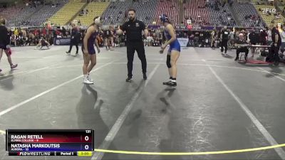 131 lbs 2nd Wrestleback (16 Team) - Ragan Retell, Elmira College vs Natasha Markoutsis, Aurora