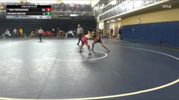133 lbs Cons. Round 3 - Leland Macias, Lassen College vs Ken Fernandez, Sacramento City College