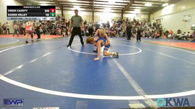 70-75 lbs Round Of 16 - Creek Cassity, Barnsdall Youth Wrestling vs Kaisen Kelley, Tiger Trained Wrestling