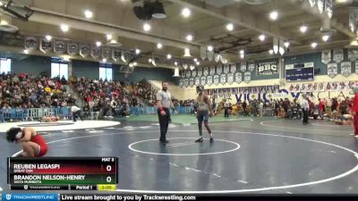 160 lbs Quarterfinal - Reuben Legaspi, Great Oak vs Brandon Nelson-Henry, Vista Murrieta