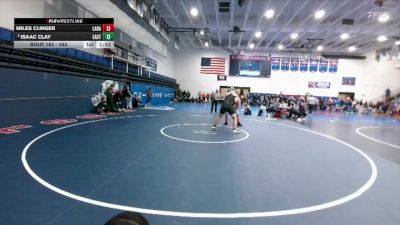 285 lbs Champ. Round 2 - Isaac Clay, Cheyenne East vs Miles Clinger, Laramie
