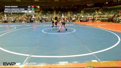 89 lbs Consi Of 8 #1 - Ryker Norman, Sebolt Wrestling Academy vs Mekai Lawniczak Hons, Westshore Wrestling Club