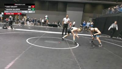 125 lbs 1st Place Match - Colt Collett, Cowley College vs Mason Gillispie, Northeast Oklahoma