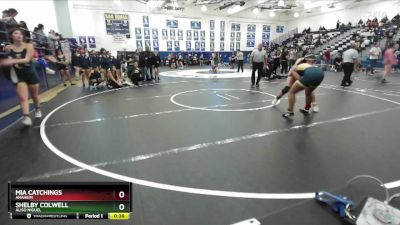 155 lbs Cons. Round 3 - Shelby Colwell, Aliso Niguel vs Mia Catchings, Anaheim