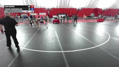 190 lbs 3rd Place Match - Sam Moore, Freedom High School vs Asher VanDerMolen, ISI