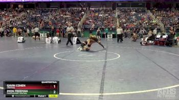 3A 144 lbs Quarterfinal - Gavin Cohen, Croatan vs Imon Freeman, Montgomery Central