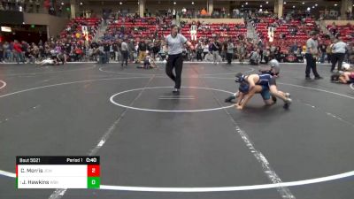 100 lbs Quarterfinal - Joseph Hawkins, Wichita Blue Knights vs Cameron Morris, Jackson County Wrestling