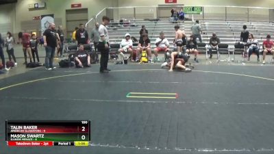 100 lbs Round 2 (6 Team) - Talin Baker, American Gladiators vs Mason Swartz, Illinois Menace
