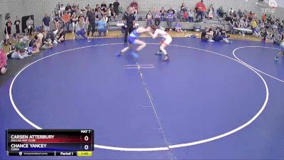 138 lbs Quarterfinal - Carsen Atterbury, Dallas Mat Club vs Chance Yancey, COWA