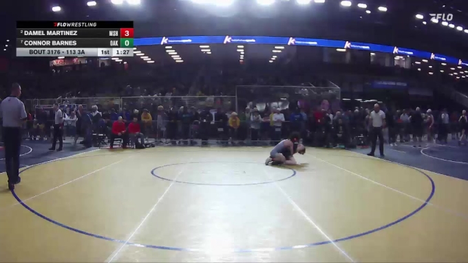 113 3A Quarterfinal - Connor Barnes, Oakleaf vs Damel Martinez, Miami ...