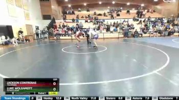 220 lbs Cons. Round 3 - Luke Wolgamott, Elmira/Crow vs Jackson Contreras, Tillamook