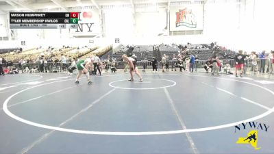 165 lbs Cons. Round 4 - Tyler MEMBERSHIP Kwilos, Club Not Listed vs Mason Humphrey, Canandaigua Wrestling