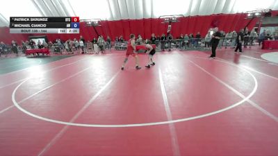 144 lbs Cons. Semi - Patrick Skrundz, B.A.M. Training Center vs Michael Ciancio, Aviators Wrestling