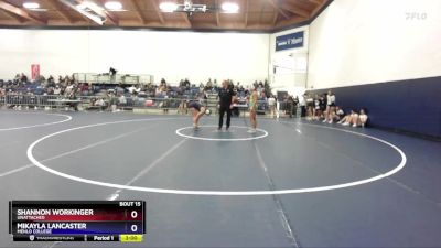 160 lbs Champ. Round 2 - Shannon Workinger, Unattached vs Mikayla Lancaster, Menlo College