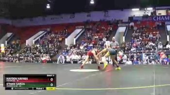 112 lbs Quarterfinals (8 Team) - Ethan Garza, Goodrich HS vs Hayden Haynes, Mason HS