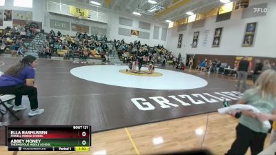 101-109 lbs Semifinal - Ella Rasmussen, Powell Middle School vs Abbey Money, Thermopolis Middle School