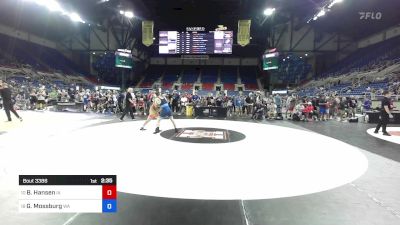 150 lbs Cons 8 #1 - Benjamin Hansen, IA vs Gil Mossburg, WA