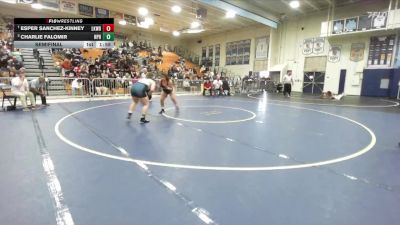 190 lbs Semifinal - Charlie Falomir, Newport Harbor vs Esper Sanchez-Kinney, Lakewood