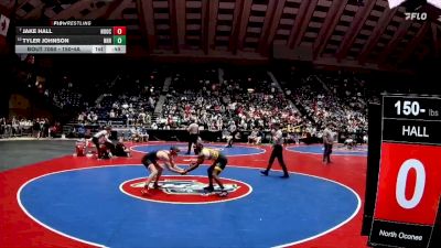 150-4A 5th Place Match - JAKE HALL, North Oconee vs Tyler Johnson, New Hampstead HS