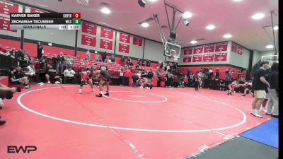 132 lbs Semifinal - Karver Baker, Kiefer High School vs Zechariah Tecumseh, Wilson-Henryetta