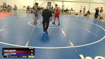 187 lbs Placement Matches (8 Team) - Cash Mannon, Oklahoma Blue vs Hamza Sayeed, Georgia