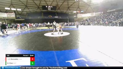 120 lbs Cons. Round 4 - Zaiden Gonzalez, Victory Wrestling-Central WA vs Hunter Coe, Inland Northwest Wrestling Training Center