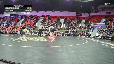 215 lbs Semifinals (8 Team) - Connor Bercume, Detroit Catholic Central HS vs Ethan Zak, Clarkston HS