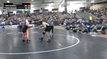 A 285 lbs Champ. Round 1 - Kevin Willman, Upperman High School vs Eian Caldwell, Cocke Co. High School