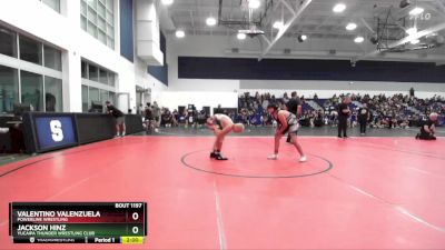 140 lbs Round 3 - Jackson Hinz, Yucaipa Thunder Wrestling Club vs Valentino Valenzuela, Powerline Wrestling