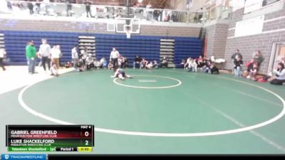 65 lbs Quarterfinal - Luke Shackelford, Middleton Wrestling Club vs Gabriel Greenfield, Mountain Man Wrestling Club