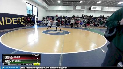 220 lbs Champ. Round 2 - Benjamin Green, La Habra vs Michael Chung, Bishop Amat