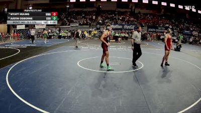 D 1 175 lbs Champ. Round 1 - Justin Osborne, Central - B.R. vs Wyatt Huling, Brother Martin