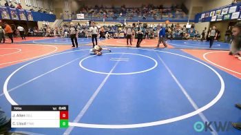 70 lbs Semifinal - Jackie Allen, Collinsville Cardinal Youth Wrestling vs Camden Lloyd, Team Tulsa Wrestling Club